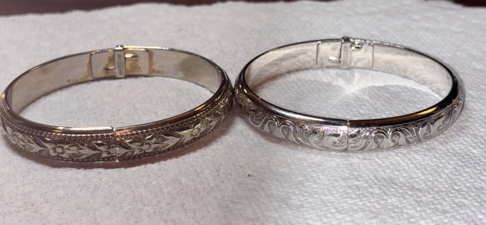 Two Vintage Design Bangle Bracelets Whitting Davi… - image 7