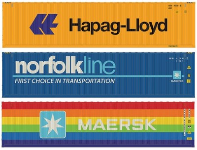 Hobbytrain H9013 - 3er Set 40´Container - Spur N - NEU