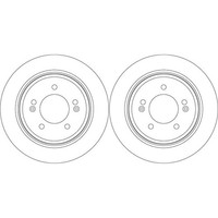 2X TRW Bremsscheiben 284Mm Voll Hinten Passend FÜR Hyundai Grandeur I30 Ioniq