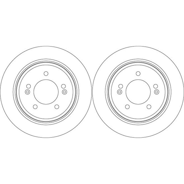 2X TRW Bremsscheiben 284Mm Voll Hinten Passend FÜR Hyundai Grandeur I30 Ioniq-image