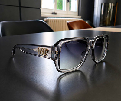 DSQUARED2 Damen Sonnenbrille D2 0106/S CER05 quadratisch grau Verlauf 145