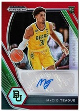 2021-22 Panini Prizm Draft Picks Auto Red MaCIO TEAGUE #DP-MCT #117/199 Bears RC