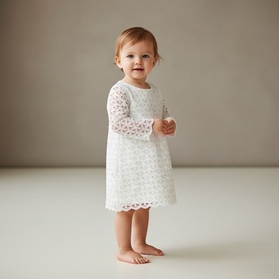 white lace dress short sleeve Short White Lace Wedding Dress Ruta main image 1
