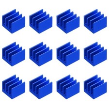12 Pcs Heatsink 7x7x6mm Aluminum Heat Sink with Thermal Blue Sticker Deep Blue