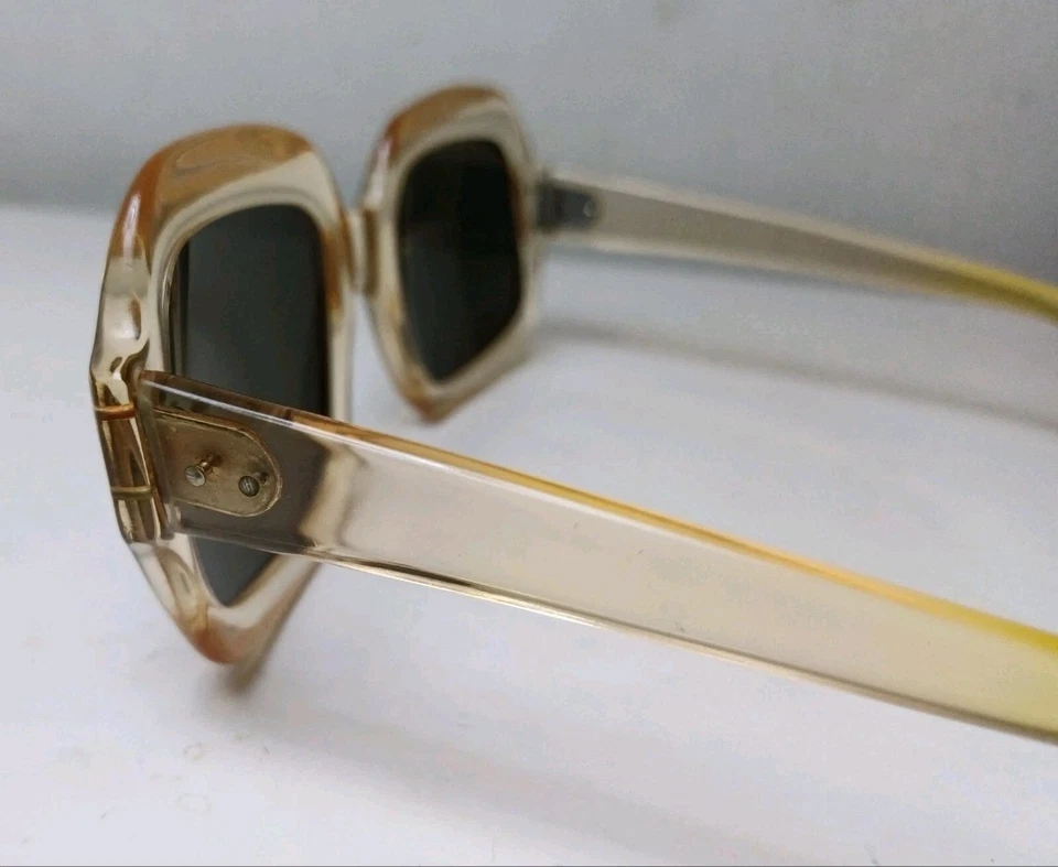 Vintage Sunglasses Italy Geek clear Eyewear  johnny Depp 1950's GIANCARLO PRETI - Image 4 of 4