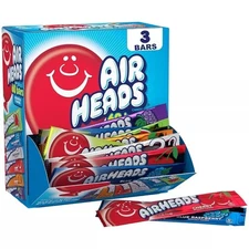 Airheads Candy Bars Variety Chewy Candy Fruit Taffy Random Lot of 3 Pcs
