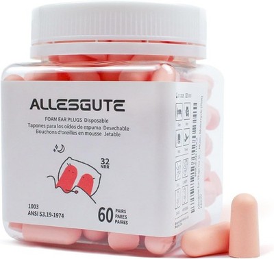 Allesgute Ear Plugs 60 Pair Noise cancelling, Snoring, Motorcycle, Work 32dB