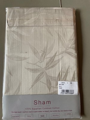 SIGNORIA FIRENZE ZEN 1  TAUPE EURO SHAM  JAPANESE TEA  BAMBOO FLOWER  ITALY