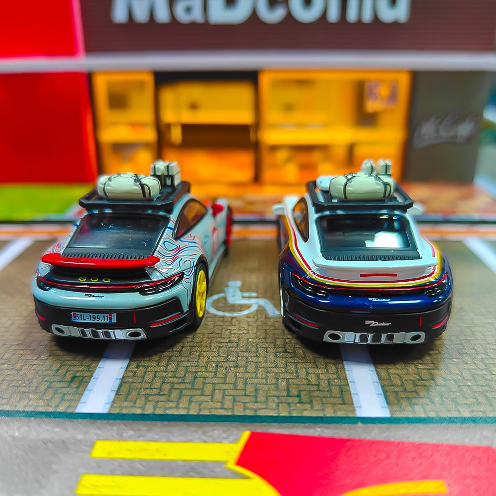 2Pcs MINI GT 1:64 911 Dakar "Uncle Rally" Race #953 1/64 Diecast Model Car