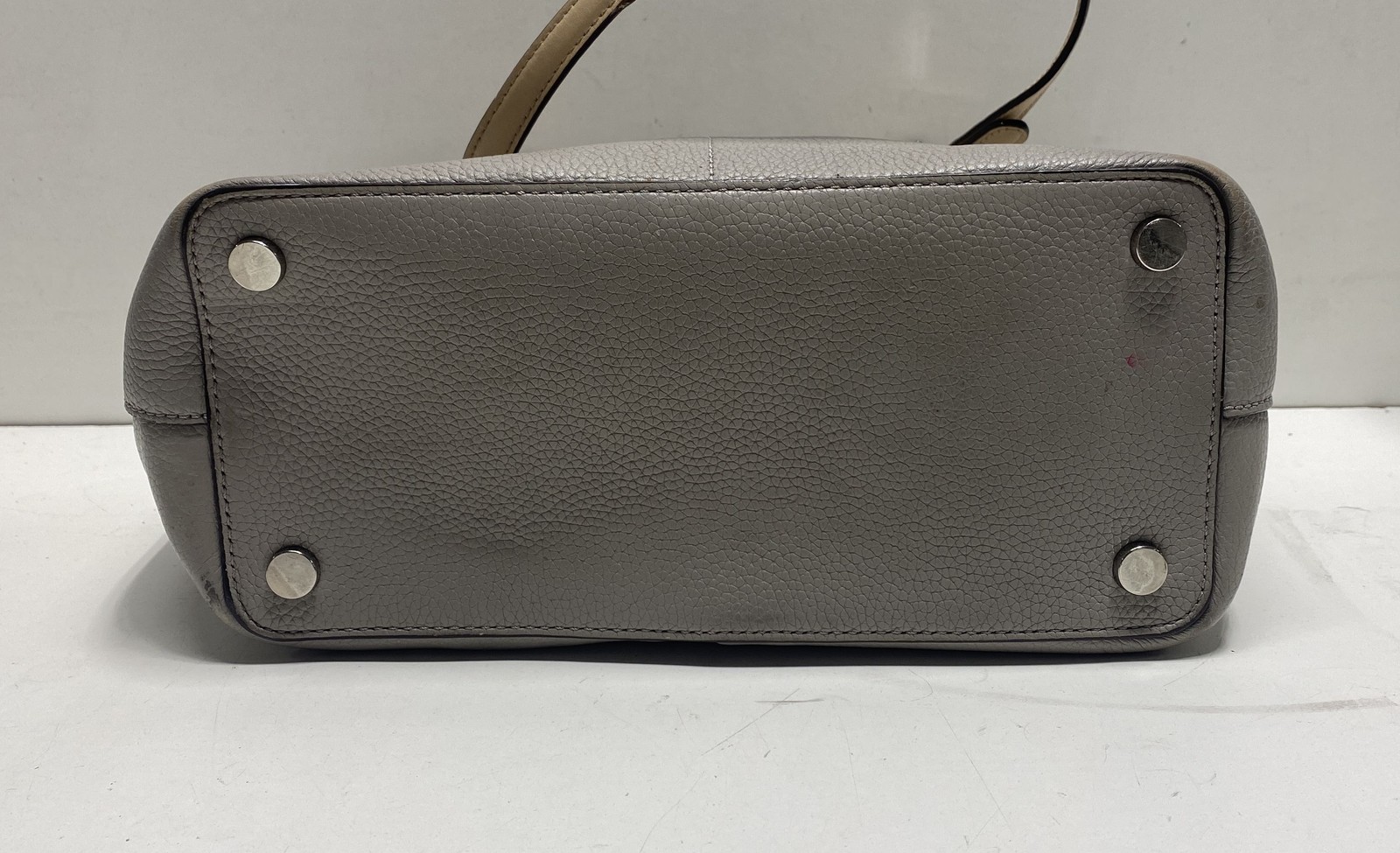 Michael Kors Gray Solid Pebbled Leather Zipper To… - image 3