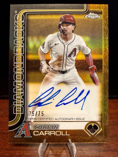2025 Topps Gilded Corbin Carroll Yellow Gold Auto 75/75 #CGA-CC Bookend