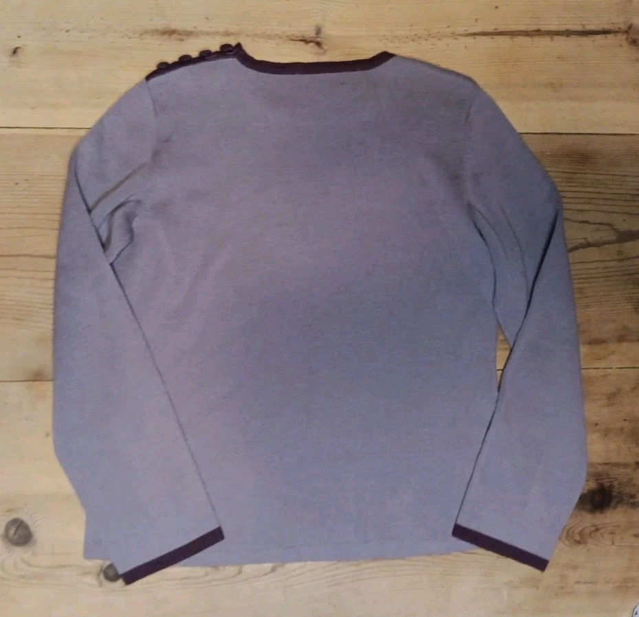 Adrianna Papell Mujer M Conjunto Suéter Maxi Falda Bufanda Mezcla Lana Púrpura Foto 3 de 4