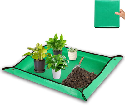 Tapete de Trasplante Verde para Plantas de Interior de 43.5 x 29.5 Pulg Portatil