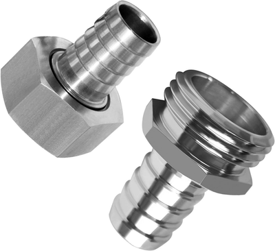 #ad #ad Stainless Steel Garden Hose Repair Connector Fitting 5 8quot; Barb to 3 4 Garden Hos $40.99