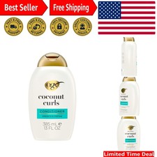 Frizz-Busting Coconut Curls Conditioner - 13oz Hydration & Definition 0.95 per fl oz