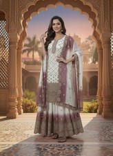 INDIAN SALWAR KAMEEZ PAKISTANI WEDDING PARTY DRESS WEAR BOLLYWOOD SUIT SHARARA