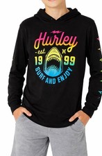 Hurley Boys Shark Surf  Enjoy Rainbow Graphic Hoodie Large - 0375