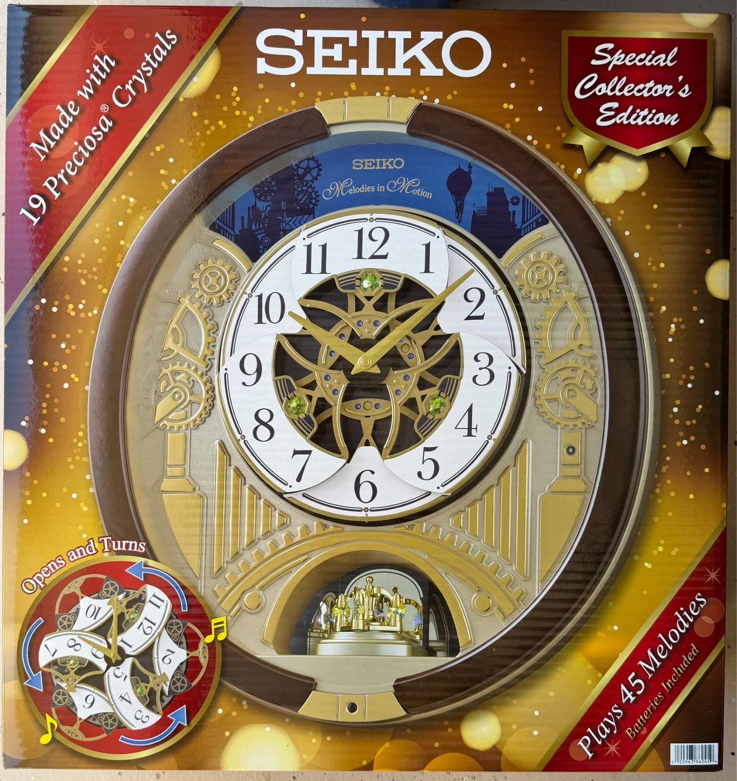 Seiko Melodies in Motion 2025 Golden Rhythm Musical Wall Clock Limited Edition