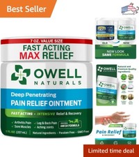 Maximum Strength Natural Pain Relief Ointment - 7 oz - Joint, Muscle, Knee, B...
