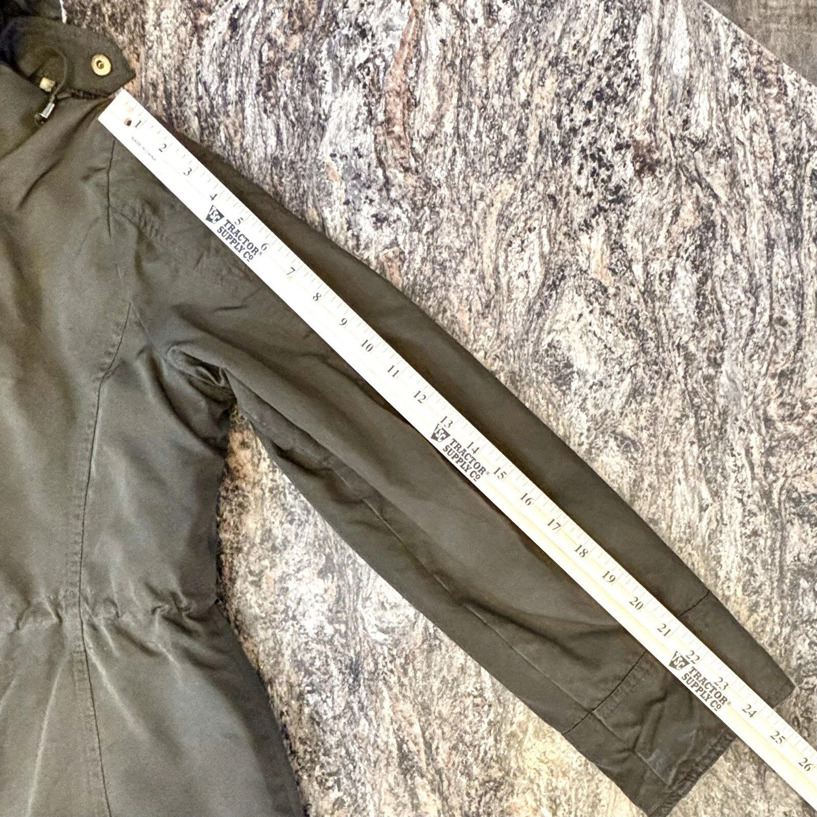 Giacca Michael Kors donna verde militare utility fodera sherpa con cappuccio L