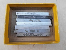 1/4" x 1/4" x 2-1/2" HSS LATHE TOOL BITS , MOMAX ,ARMSTRONG , OTHERS , LOT OF 7