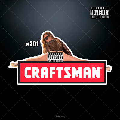 #ad Tool Box Craftsman HOT beautiful model Pinup girl Garage decal sticker 4 Inches $4.29