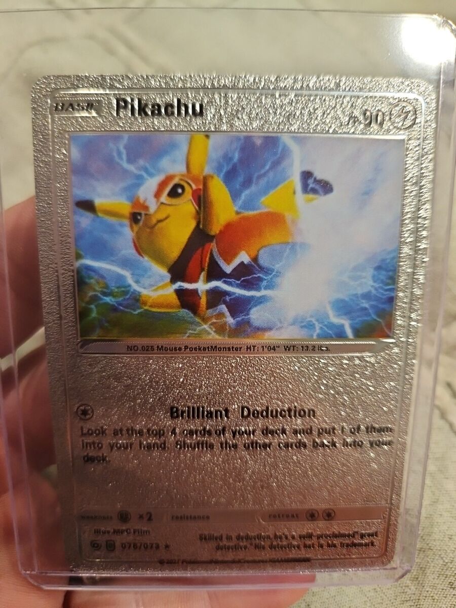Pikachu Silver Foil Fan Art Textured Collector Pokemon Card Pikachu Silver Foil Fan Art Textured Collector Pokemon Card