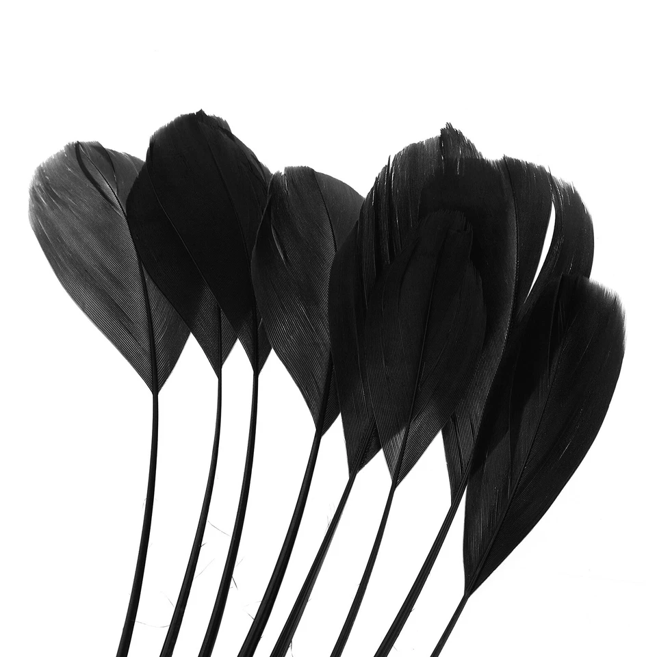 6-8 Inch Goose Feathers, 50 Pack Bulk Natural Feathers Style 4, Black - Image 4 of 4