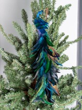 Peacock Decor Christmas Ornaments Bird Clip-On Xmas Tree Decors