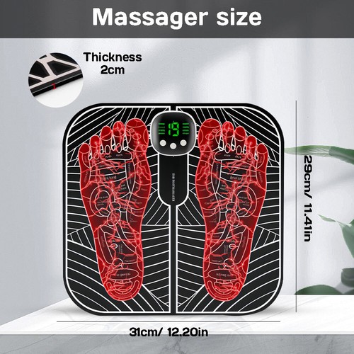 EMS Wiederaufladbare Puls Fußmassage Maschine Fußauflage Physiotherapie mit Fernbedienung - Bild 3 von 12