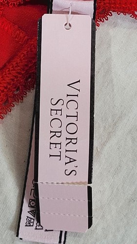 Victorias Secret Womens Red with Rhinestone Detail High-Leg Thong XL NWT - Picture 10 of 10