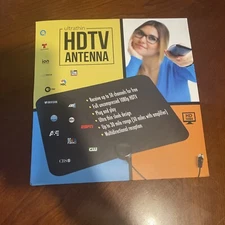 Ultrathin HDTV Antenna HD 1080 EZ Digital w/USB Signal Booster Included