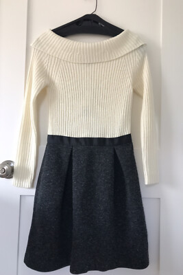 Jill by Jill Stuart Women's Cream & Gray Dress Japan Size Medium NWT