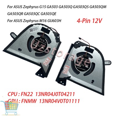 CPU GPU Fan ASUS Zephyrus M16 GU603H / G15 GA503 GA503Q GA503QS GA503QM GA503QR