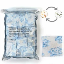 Desiccant Packs Silica Gel moisture absorber packets Bags bulk 3g Gram 100-Pack