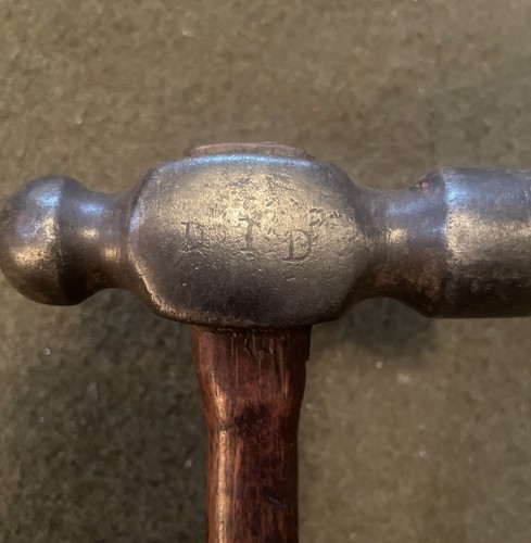 ANTIKER kleiner Kugelhammer Vintage Hammer Unikat Metall Amboss Schmied - Bild 8 von 11