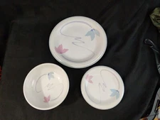 Studio Nova Blue Pink Dinner Set, Dinner Plate, Salad Plate, Soup Bowl