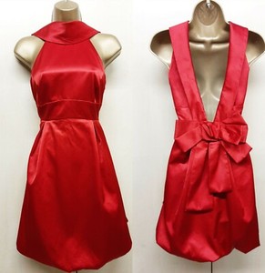 red bow back dress