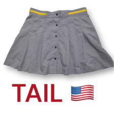 TAIL Short Skirt Pleated Checkered Women’s 8 Made in USA GOLF Navy Blue