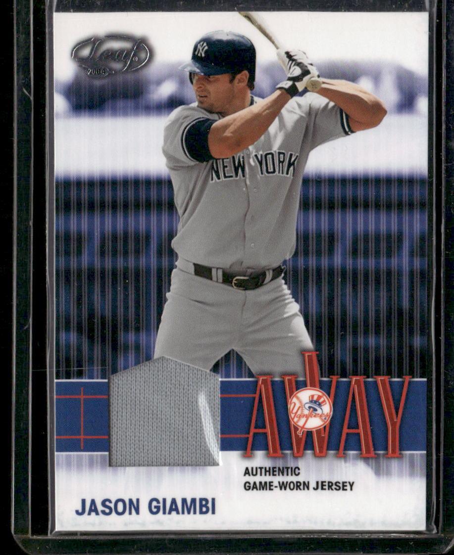 2004 Leaf #A-5 Jason Giambi Away Game-Worn Jersey