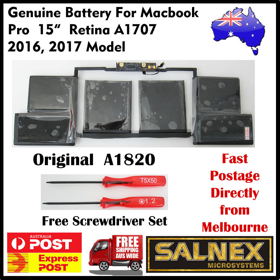 Genuine Battery A1820 for Apple MacBook Pro 15" Retina A1707 2016 ...