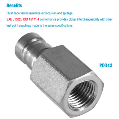 PD242 Series PD Steel Test Port and Diagnostic Equipment w/ Female