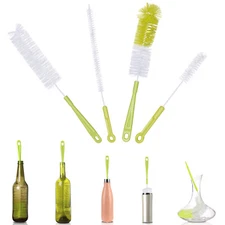 4 Pack Bottle Cleaning Brush Set, Long Handle Brushes Jug Thermos Flask Cleaner