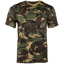 British DPM Camouflage Pattern T-Shirt Combat Army Tee 100 Cotton