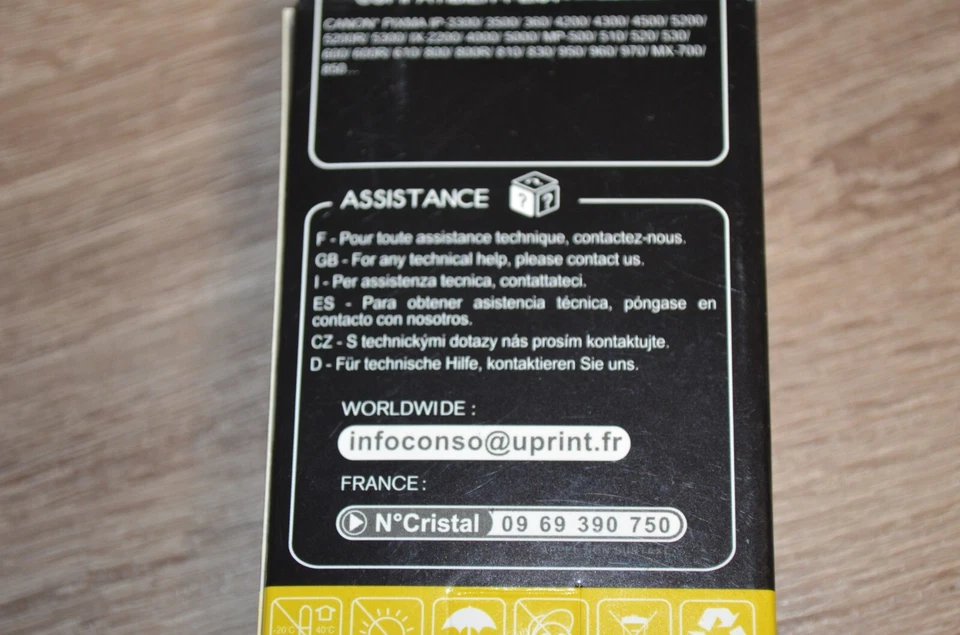 CANON PGI-5 NOIR (PGI5), CARTOUCHE D'ENCRE DE MARQUE UPRINT C-5B POUR CANON - Photo 2/4