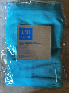 Pottery Barn Pb Teen Bed Bath Lewis Headboard Slipcover Full Aqua
