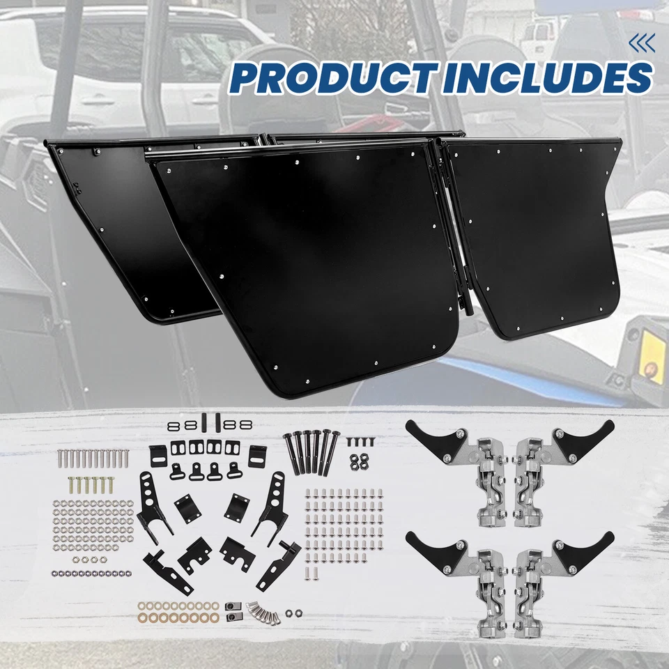 Puertas de aluminio negras para Polaris RZR-4 800 2010-2014 y RZR XP4 900 2012-2014 Foto 4 de 4