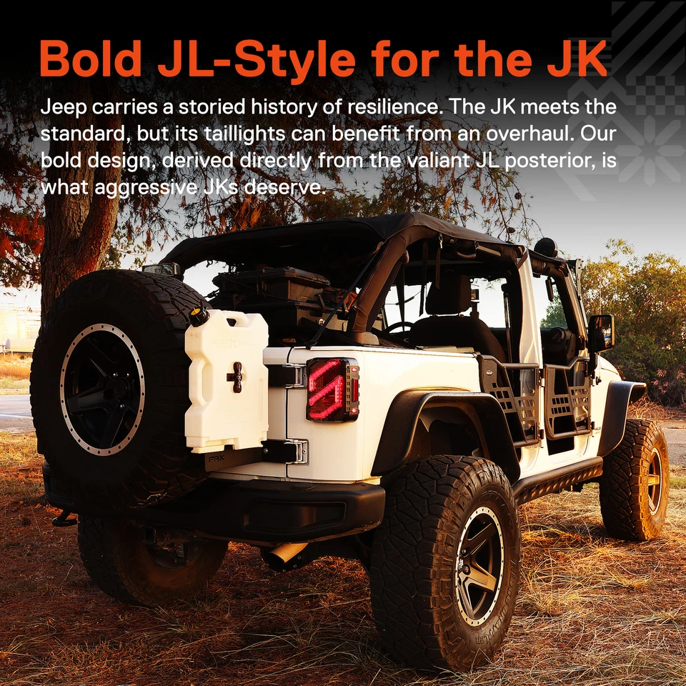 Luces traseras LED ahumadas para Jeep Wrangler JK JKU 2007-2018 freno de giro reversa Foto 2 de 4