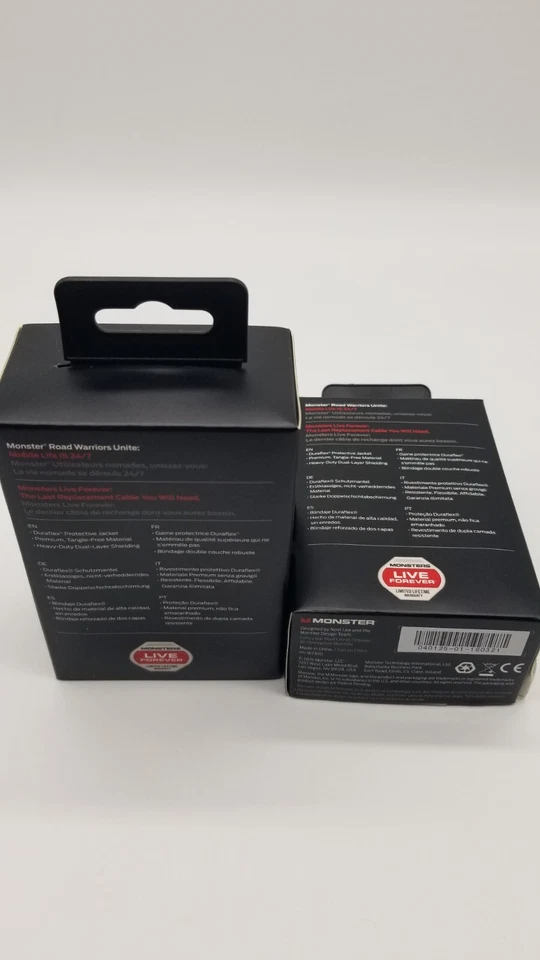 Cable Móvil Monster Alto Rendimiento USB A - Micro USB Negro 0,5 pies 6", Paquete de 2 Foto 2 de 4