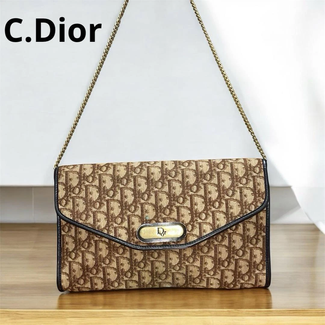 Sac bandoulière Dior C.Dior Trotter 2 voies chaîne archive mode occasion